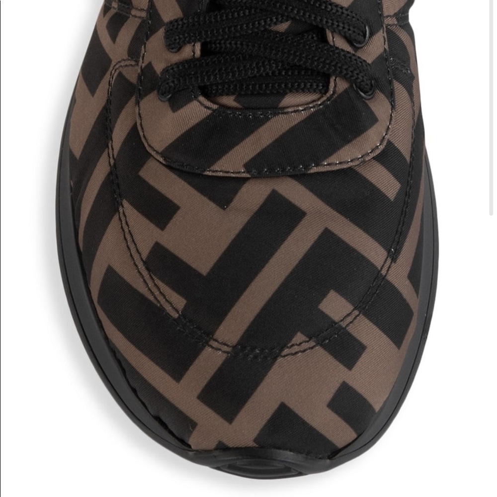 Fendi Logo  High Top Sneakers